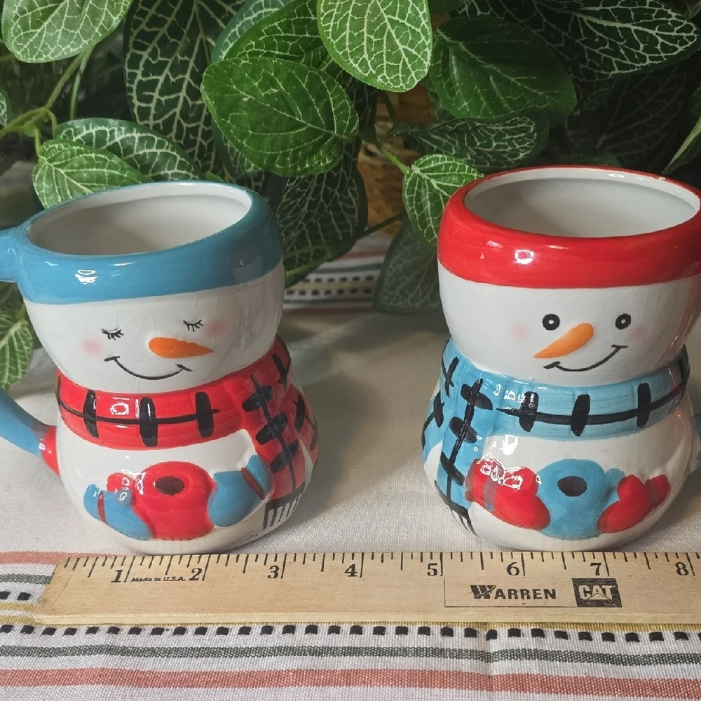 Bay Island Ceramic Snowmen Mugs
